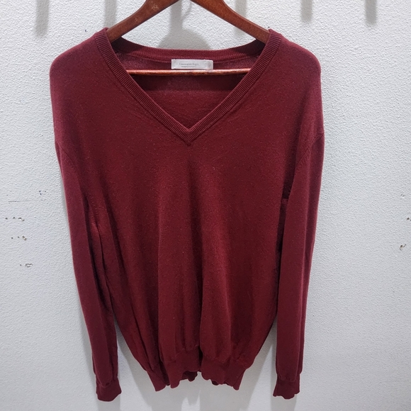 Ermenegildo Zegna Men’s Sweater V Neck Pull Over Cashmere/Silk Knit Size 2XL/56 - Picture 3 of 8